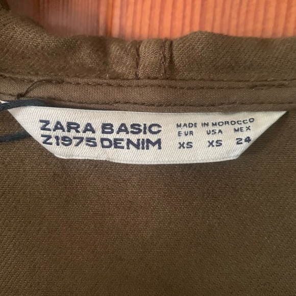Zara military khaki coat - size XS (more like Med) - Picture 3 of 10